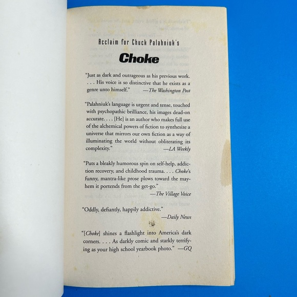 Chuck Palahniuk “Choke” - Picture 5 of 8